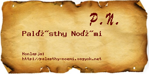 Palásthy Noémi névjegykártya
